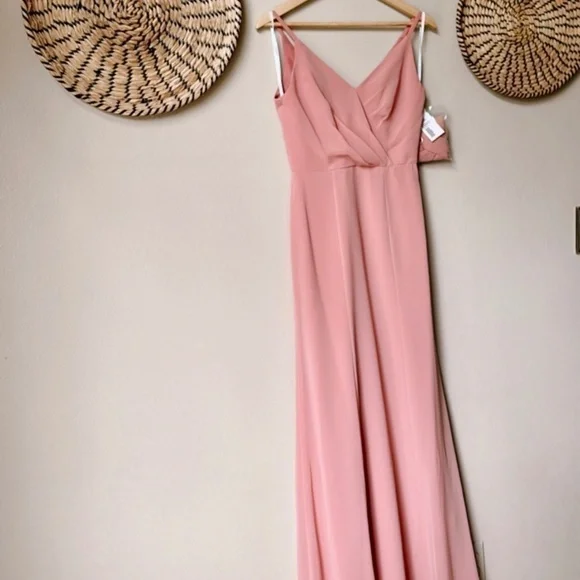 New with Tags Social Bridesmaids Dress in Desert Rose Pink Size 2 - Picture 3 of 6